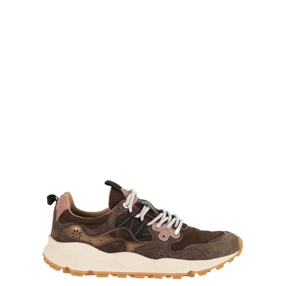 Flower Mountain Unisex Yamano 3 - Sneakers In Suede And Technical Fabric